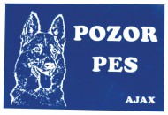 Plastov cedulka 150 x 100 mm oranov / bl - zvtit obrzek